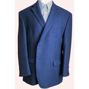 RALPH LAUREN Blue Oversized Wool Blazer Size 44S